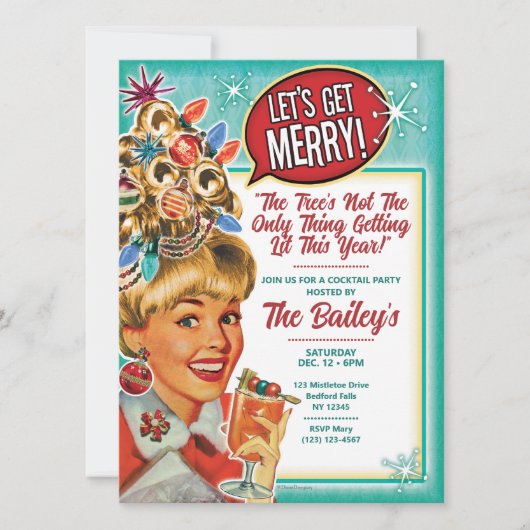 Lasst uns Spaß machen - Retro Weihnachten Party Ei (Vorderseite)