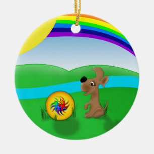 Lasst uns spielen keramik ornament