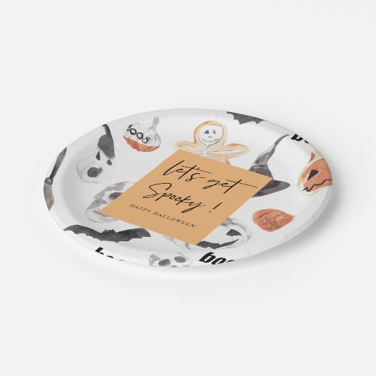 Lasst uns Spooky bekommen | HALLOWEEN-PARTY Pappteller (Schrägansicht)