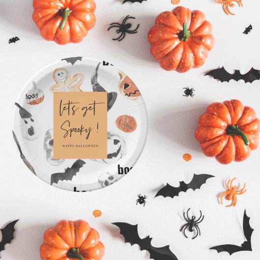 Lasst uns Spooky bekommen | HALLOWEEN-PARTY Pappteller