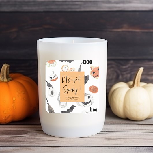 Lasst uns Spooky bekommen | HALLOWEEN-PARTY | Quadratischer Aufkleber