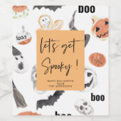 Lasst uns Spooky bekommen | HALLOWEEN-PARTY | Weinetikett (Einzelnes Label)