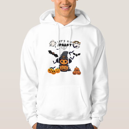 Lasst uns Spooky bekommen, Halloween Pumpkin Hoodie (Vorderseite)
