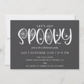Lasst uns SPOOKY-Halloween-Party bekommen Einladung (Vorderseite)