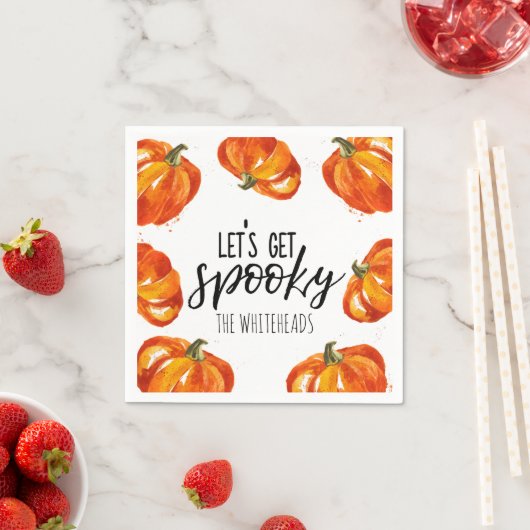 Lasst uns Spooky Halloween Pumpkin bekommen Serviette (Beispiel)