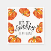Lasst uns Spooky Halloween Pumpkin bekommen Serviette (Vorderseite)