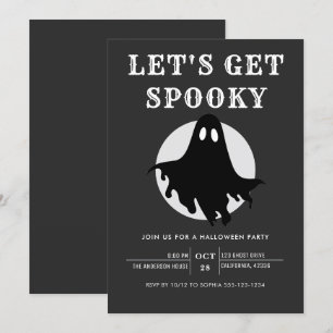 Lasst uns sprichwörtlich modernes Halloween-Party Einladung