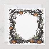 Lasst uns sprichwörtliche Pumpkins & Weinreben Hal Einladung (Rückseite)