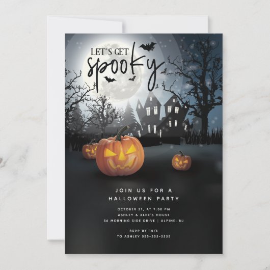 Lasst uns sprichwörtliches Halloween-Party bekomme Einladung (Vorderseite)