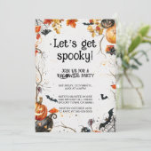 Lasst uns sprichwörtliches Halloween-Party bekomme Einladung (Stehend Vorderseite)