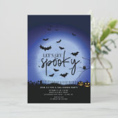 Lasst uns sprichwörtliches Halloween-Party bekomme Einladung (Stehend Vorderseite)