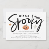 Lasst uns sprichwörtliches modernes Halloween-Part Einladung (Vorderseite)