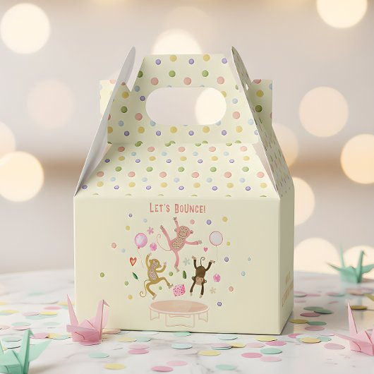 Lasst uns springende Affen-Kindergeburtstag aufpra Geschenkschachtel