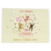 Lasst uns springende Affen-Kindergeburtstag aufpra Große Geschenktüte (Rückseite)