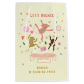 Lasst uns springende Affen-Kindergeburtstag aufpra Mittlere Geschenktüte (Vorderseite)