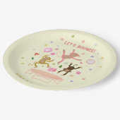 Lasst uns springende Affen-Kindergeburtstag aufpra Pappteller (Schrägansicht)