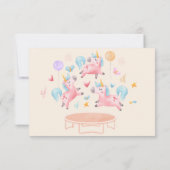 Lasst uns springende Einhörner-Kindergeburtstag sp Dankeskarte (Rückseite)