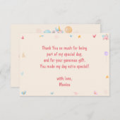 Lasst uns springende Einhörner-Kindergeburtstag sp Dankeskarte (Vorne/Hinten)