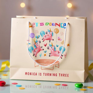 Lasst uns springende Einhörner-Kindergeburtstag sp Große Geschenktüte