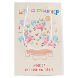 Lasst uns springende Einhörner-Kindergeburtstag sp Mittlere Geschenktüte