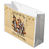 Lasst uns spucken! Kindergeburtstag-Party Große Geschenktüte (Vorderseite Schrägansicht)