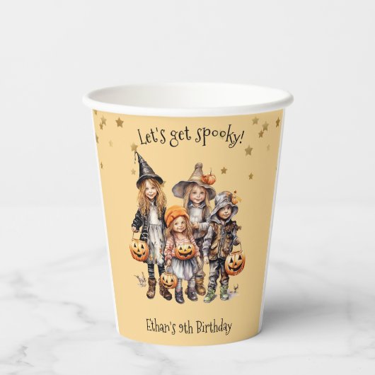 Lasst uns spucken! Kindergeburtstag-Party Pappbecher (Rückseite)