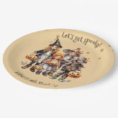 Lasst uns spucken! Kindergeburtstag-Party Pappteller (Schrägansicht)