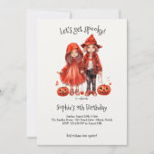 Lasst uns spucken! Spooktacular-Kindergeburtstag-P Einladung (Vorderseite)