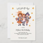 Lasst uns spucken! Spooktacular-Kindergeburtstag-P Einladung (Vorderseite)