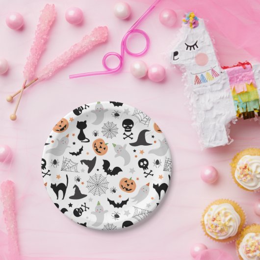 Lasst uns spukhaftes Halloween-Party plattieren, w Pappteller (Party)