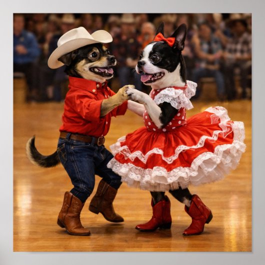 "Lasst uns square tanzen!" Poster (Vorne)