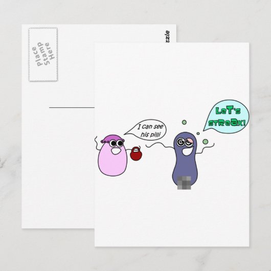 Lasst uns streak postkarte (Vorne/Hinten)