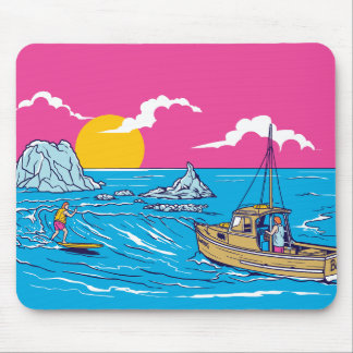Lasst uns surfen mousepad
