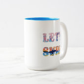 Lasst uns surfen zweifarbige tasse (VorderseiteRechts)
