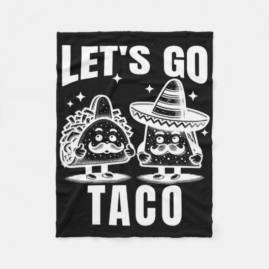 Lasst uns Taco 7 gehen Fleecedecke (Vorderseite)