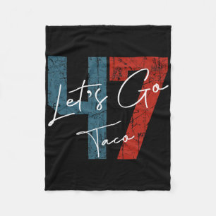 Lasst uns Taco 8647 US-Flagge 86 47 Männer Frauen Fleecedecke