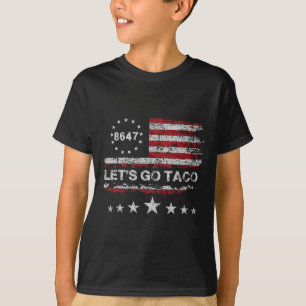 Lasst uns Taco 8647 US-Flagge 86 47 Männer Frauen  T-Shirt