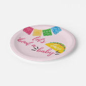 Lasst uns Taco 'Bout a Baby Fiesta Baby Shower Pappteller (Schrägansicht)