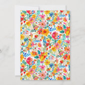 Lasst uns Taco 'Bout a Baby Floral Fiesta Baby Sho Einladung (Rückseite)