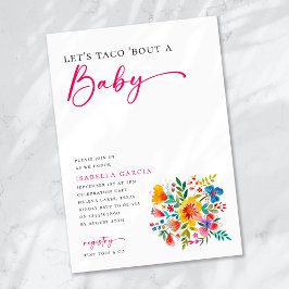 Lasst uns Taco 'Bout a Baby Floral Fiesta Baby Sho Einladung