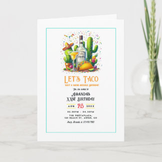 Lasst uns Taco 'Bout a Birthday - Fiesta Party Einladung