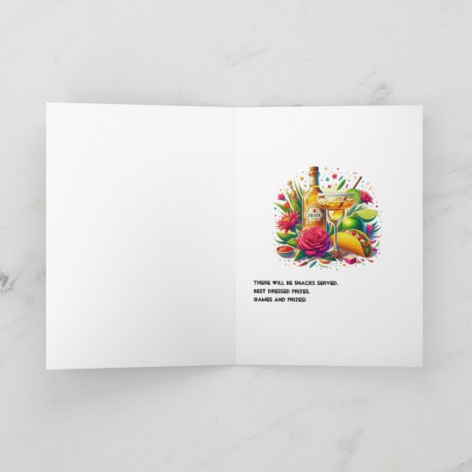 Lasst uns Taco 'Bout a Birthday - Fiesta Party Einladung (Innenseite)