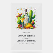 Lasst uns Taco 'Bout a Fiesta Couple's Dusche Will Acrylschild (Vorderseite)
