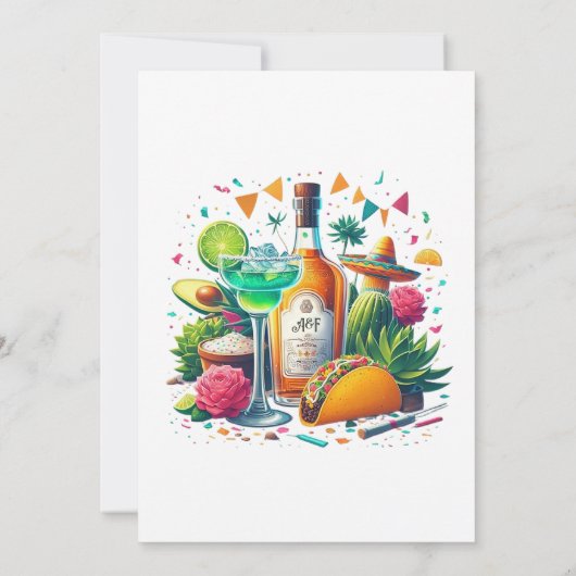 Lasst uns Taco 'Bout a Fun Fiesta Probe Dinner Einladung (Rückseite)