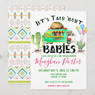 Lasst uns Taco Bout Babies Baby Dusche Einladung