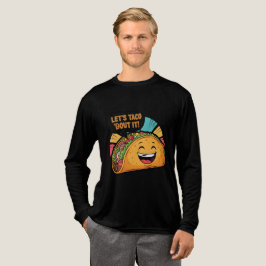 Lasst uns Taco 'Bout It - Funny Happy Taco Cartoon Tri-Blend Shirt