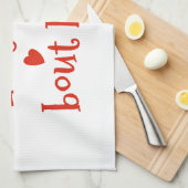 Lasst uns Taco Bout-Liebe Geschirrtuch (Viertel Falte)