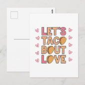 Lasst uns Taco Bout-Liebe Postkarte (Vorne/Hinten)