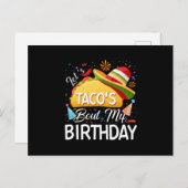 Lasst uns Taco 'Bout My Birthday Cinco De Mayo Tac Ankündigungspostkarte (Vorne/Hinten)