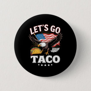 Lasst uns Taco Flag Adler für Männer und Frauen 2 Button